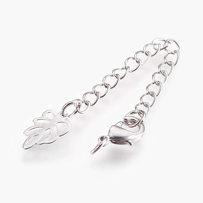 Латунный удлинитель цепи, с карабин-лобстерами , без кадмия, без никеля и без свинца, долговечный, лист