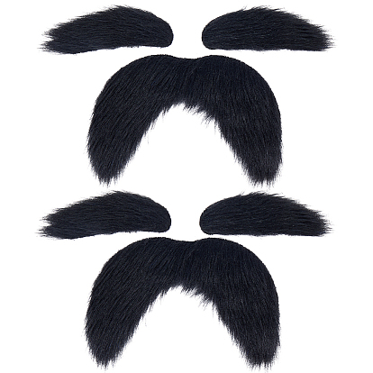 Мягкая ткань, имитирующая бороду, 2 пара бровей, аксессуары для костюмов на маскарадную вечеринку