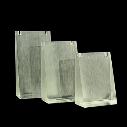 Organic Glass Necklace Displays Sets, 59x29~30x85~115mm