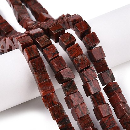 Натуральный кунжут яшма / киви нитки бусины яшмы, кубические