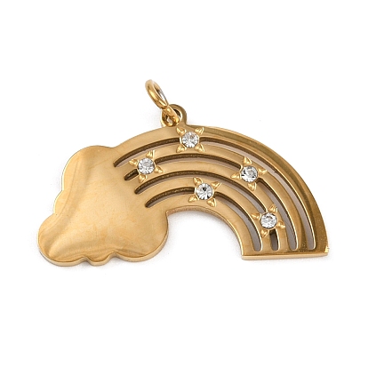 304 подвески из нержавеющей стали, со стразами, радуга