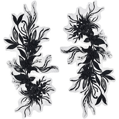 Компьютеризированная вышивка, аксессуары для орнаментов из полиэстера, аксессуары для костюма, аппликация, цветок