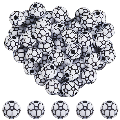 200шт акриловые бусины, ремесло бусы, спортивные мячи