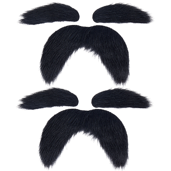 Мягкая ткань, имитирующая бороду, 2 пара бровей, аксессуары для костюмов на маскарадную вечеринку