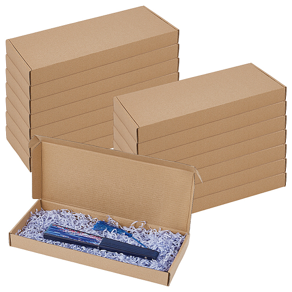 Почтовые коробки из крафт-бумаги, складывающиеся, прямоугольные