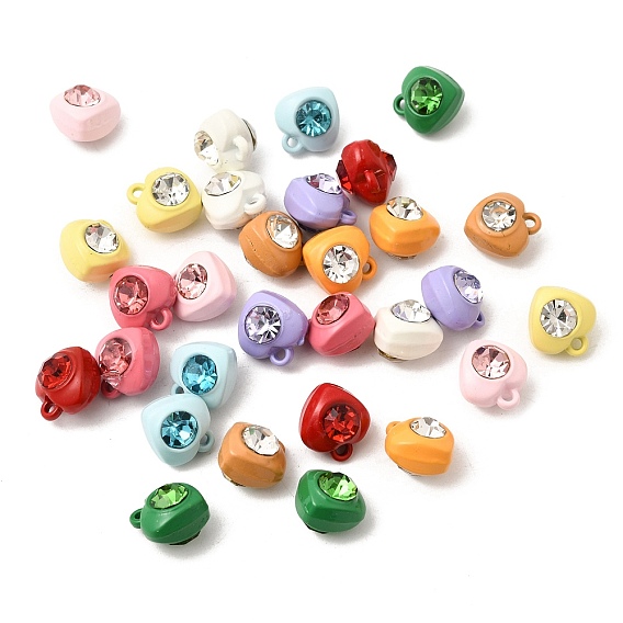 Кулоны с горным хрусталем, сердце прелести, без кадмия, без никеля и без свинца