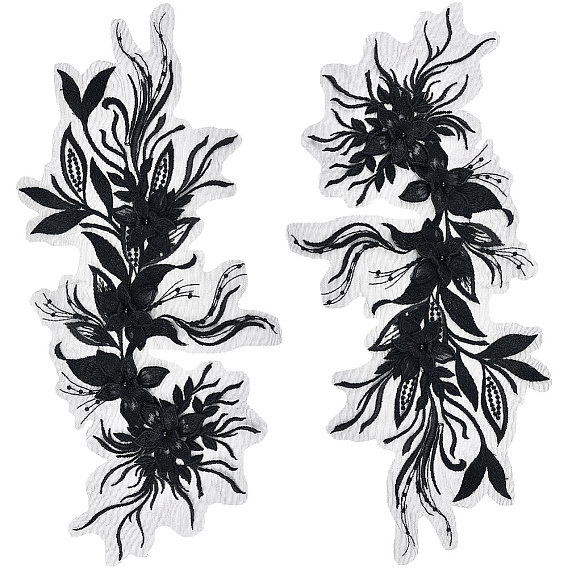 Компьютеризированная вышивка, аксессуары для орнаментов из полиэстера, аксессуары для костюма, аппликация, цветок