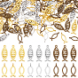 120Pcs 6 Styles Tibetan Style Alloy Pendants, Jesus Fish