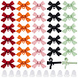 Alloy Stud Earring Findings, with 925 Sterling Silver Pins and Loop, Bowknot, with Plastic Ear Nuts