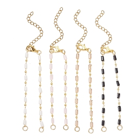 Изготовление браслета ручной работы из стеклянных кубовидных бусин., с цинковым сплавом застежками омаров коготь, золотые