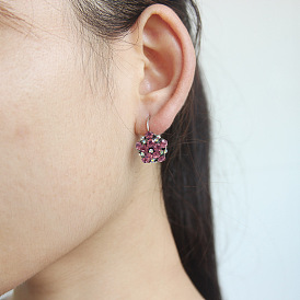 Colorful Rhinestone Star Earrings for Women - Fashionable Ear Hooks with Five-pointed Stars