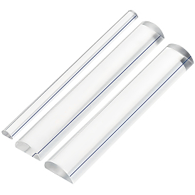 3Pcs 3 Styles Transparent Acrylic Magnifying Finder, Reading Guide Strips for Card, Rectangle