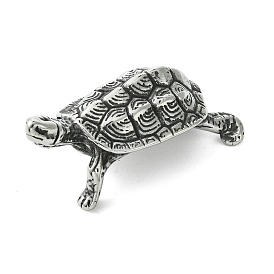 Retro 304 Stainless Steel Tortoise Figurines, for Home Office Desktop Decoration