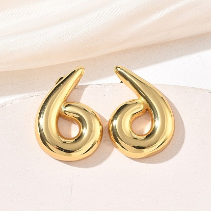304 Stainless Steel Stud Earrings for Women, Irregular, Ion Plating(IP)
