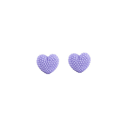 925 Silver Heart-shaped Stud Earrings - Minimalist Geometric Circle Earings, Cute and Stylish.