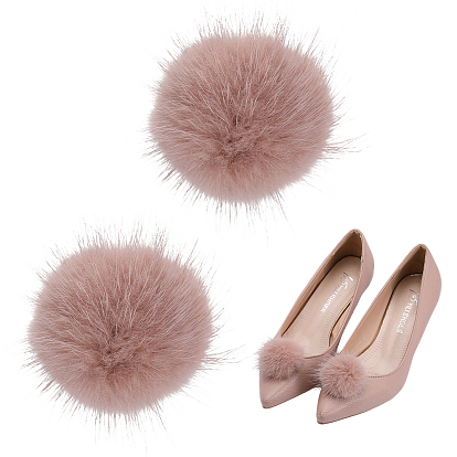 Clips para hebillas de zapatos de pelo de visón, Adornos de zapatos desmontables de aleación, rondo