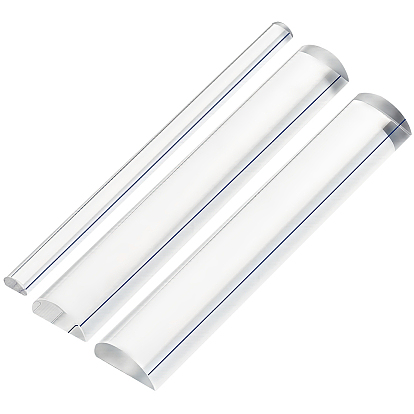 3Pcs 3 Styles Transparent Acrylic Magnifying Finder, Reading Guide Strips for Card, Rectangle