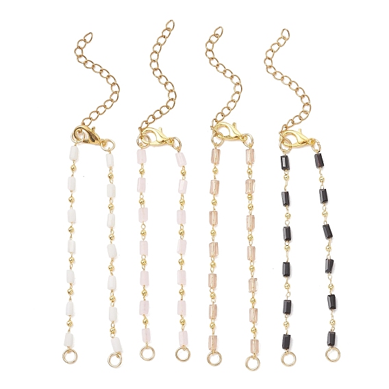 Изготовление браслета ручной работы из стеклянных кубовидных бусин., с цинковым сплавом застежками омаров коготь, золотые