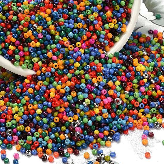 FGB 12/0 Grade A Round Glass Seed Beads, Baking Paint