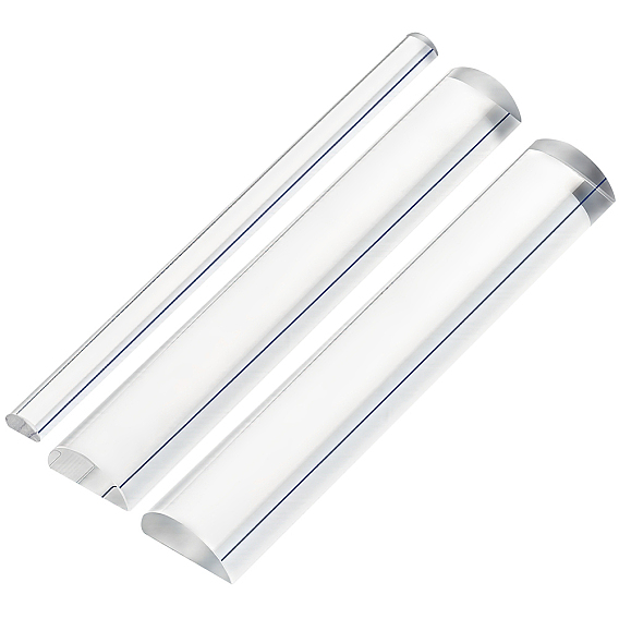 3Pcs 3 Styles Transparent Acrylic Magnifying Finder, Reading Guide Strips for Card, Rectangle
