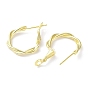 Rhodium Plated 925 Sterling Silver Hoop Earrings, Twist Wire, with S925 Stamp