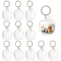 Acrylic Keychain, with Iron Split Key Rings, Apple