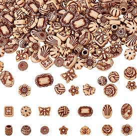 210 шт 14 стили непрозрачные акриловые бусины, разнообразные