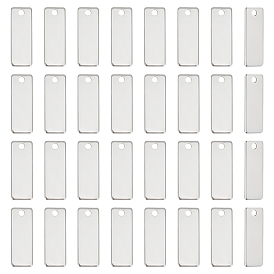 80 шт. 304 штампованные пустые бирки из нержавеющей стали, прямоугольные