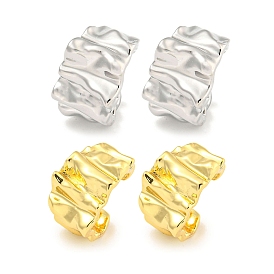 Brass Cuff Earrings for Women, Fold Charm