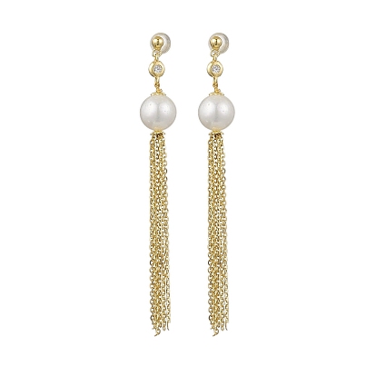 Натуральные жемчужные ушные шпильки, кисточкой серьги, с фурнитурой из стерлингового серебра