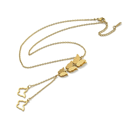 Ионное покрытие (ip) 304 ожерелья из нержавеющей стали с подвеской в виде бабочки