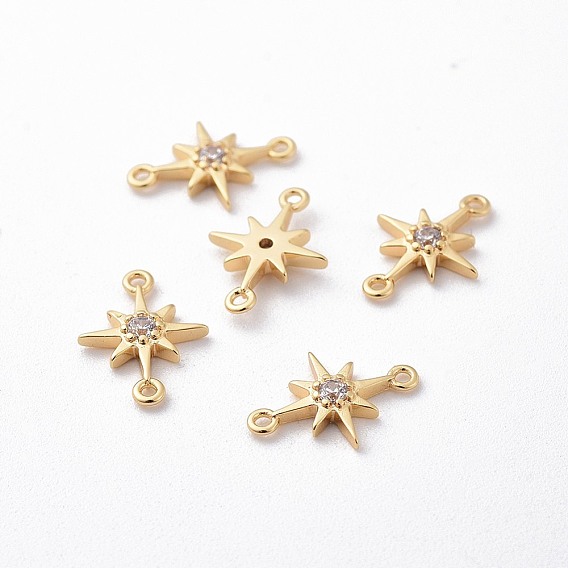 Латунные микро проложить кубических ссылки циркония, долговечный, звезда, без никеля , реальный 18 k позолоченный