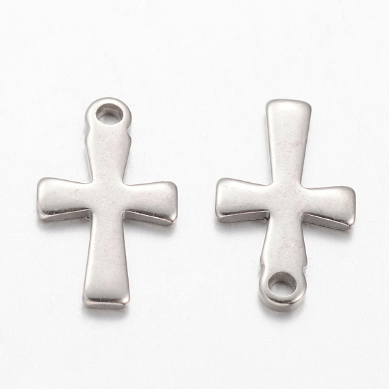 304 Stainless Steel Tiny Cross Charms