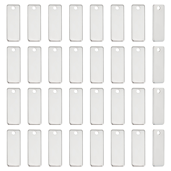 80 шт. 304 штампованные пустые бирки из нержавеющей стали, прямоугольные