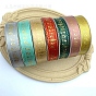 48 Yards Printed Polyester Ribbons, Flat Ribbon with Hot Stamping Musical Note Pattern, Garment Accessories