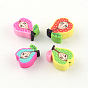 Handmade Pear Polymer Clay Beads, 11~13x9~10x3~4mm, Hole: 1mm