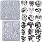 Dragon Shape DIY Silicone Molds, Pendant Molds, Resin Casting Molds, for UV Resin, Epoxy Resin Jewelry Making