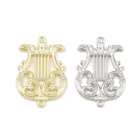 Alloy Connector Charms, Lyre Links, Rack Plating