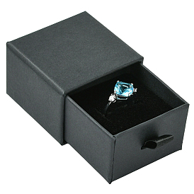 Бумажные картонные коробки для хранения украшений, квадрат / прямоугольник