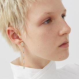 Delicate French-style enamel ear pendant, exquisite design, elegant temperament, face slimming.