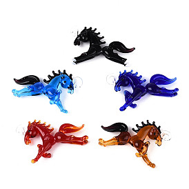 Большие подвески, лэмпворк, ручная работа , лошадь