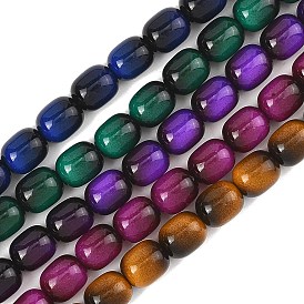 Нити из искусственного тигрового глаза, овальные