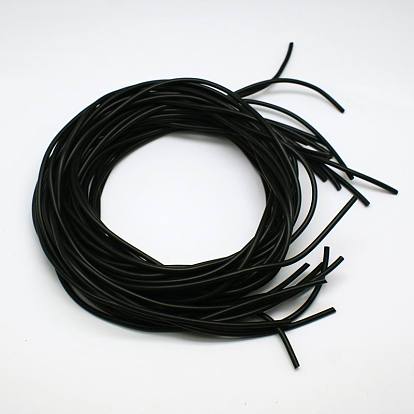 Синтетический шнур резиновые бисером, круглые, твердый, без отверстия 
