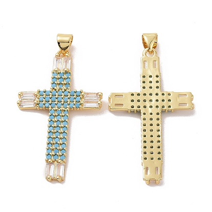 Латунные микро проложить кубического циркония подвески, без кадмия и без свинца, религия крест очарование