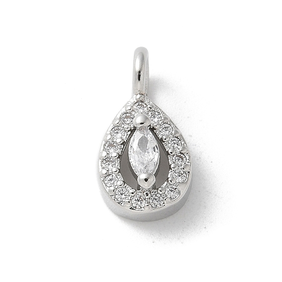 Латунные микро проложить кубического циркония подвески, без кадмия, без никеля и без свинца, слезинки