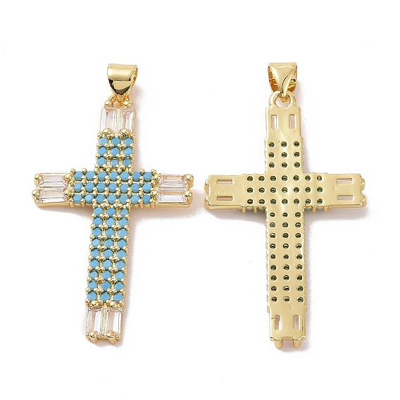 Латунные микро проложить кубического циркония подвески, без кадмия и без свинца, религия крест очарование