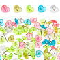 100Pcs Plastic Heart Push Pins, with Iron Pins, for Photos Wall, Maps, Bulletin Board or Corkboards