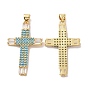Латунные микро проложить кубического циркония подвески, без кадмия и без свинца, религия крест очарование