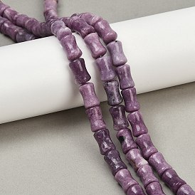 Натуральный лепидолит / пурпурный слюдяный камень бисер пряди, бамбуковую палку