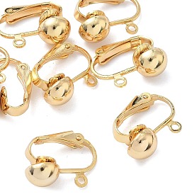 Shegrace Messing-Clip-Ohrring-Verschlüsse, mit Schleife, Cadmiumfrei und Nickel frei und Bleifrei, langlebig überzogen